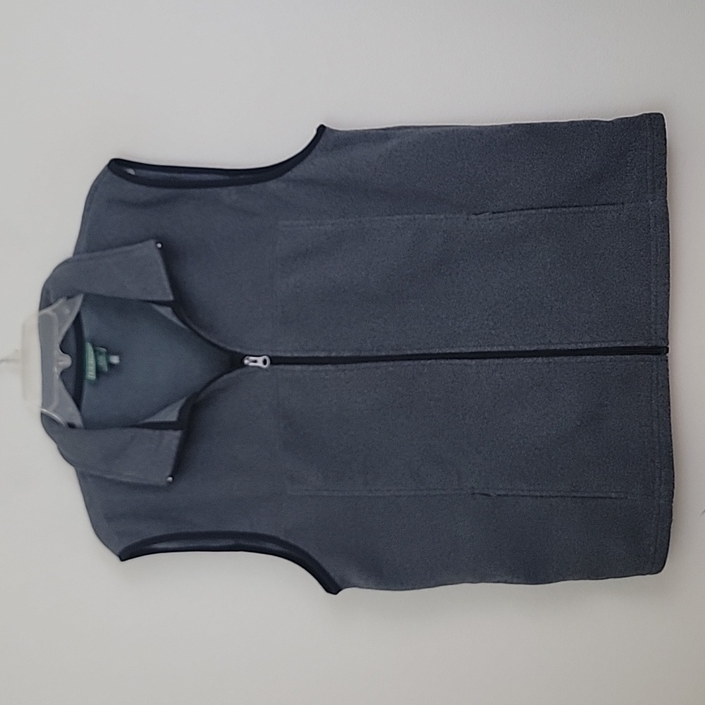 L.L. Bean Gray Fitted Zip-Up Vest Men's M